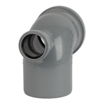 Отвод канализационный с фронтальным выходом тыл RTP 110х50 мм 90°