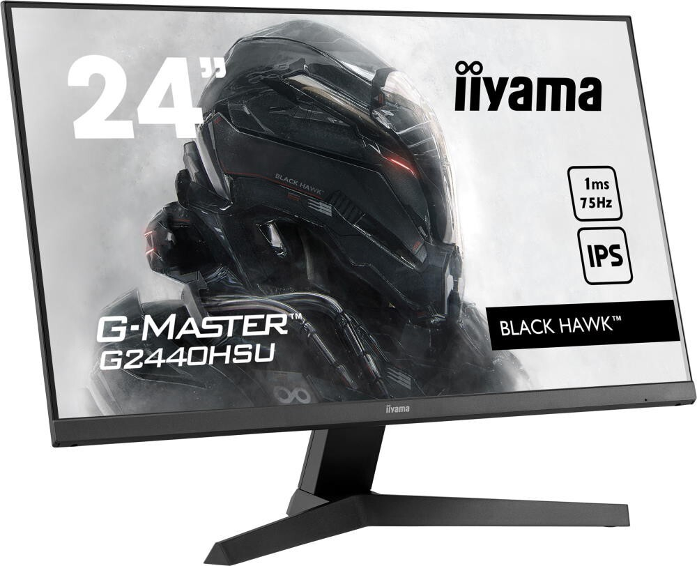 Монитор Iiyama 24;; G2440HSU-B1 1920x1080 IPS LED 75Гц 1ms FreeSync HDMI DisplayPort