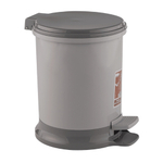 Ведро для мусора с педалью 11л цвет серый, устойчивое