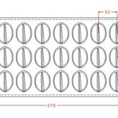 105 | Форма для шоколадных конфет "Зерно" (275*135мм)