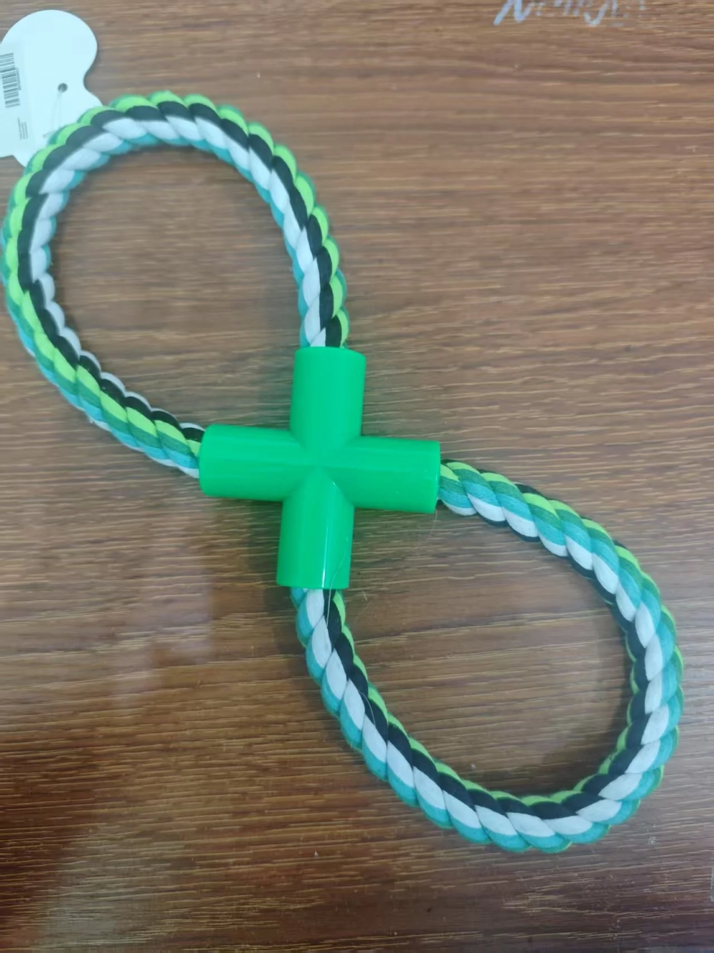 Игрушка - канат для собак средних и крупных пород «НЕСКУЧАЙКА», цвет зелёный 25*4см