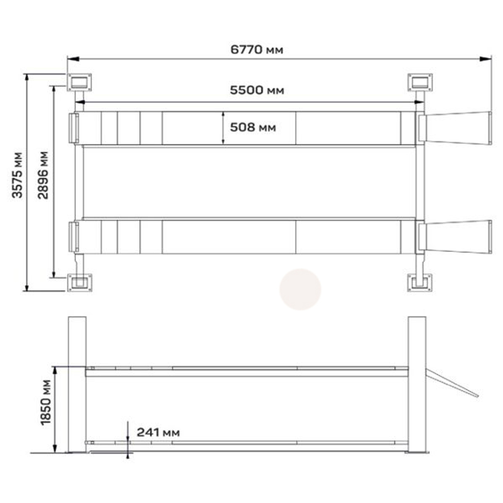ТЕМП TFL5000-3D Подъёмник электрогидравлический четырехстоечный, 5 т