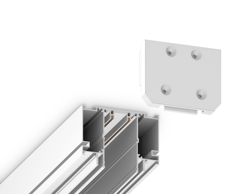 Заглушка демпферная для шинопровода в натяжной потолок Magnetic 220V GL1061 WH белый 64.5*51*16 (2шт)