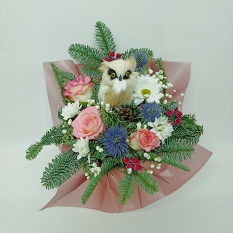 Новогодняя композиция Совушка-сова