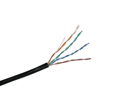 Кабель UTP CAT 5E CU 4x2x0,50 CU PE ВНЕШНИЙ (МЕДНЫЙ) ЧЕРНЫЙ,бухта 305 м