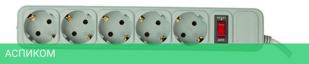 Сетевой фильтр PC Pet AAP01006-3-G серый