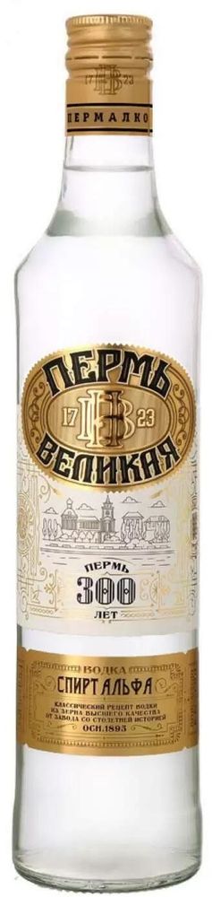 Водка Пермь Великая 0,5 40% Россия