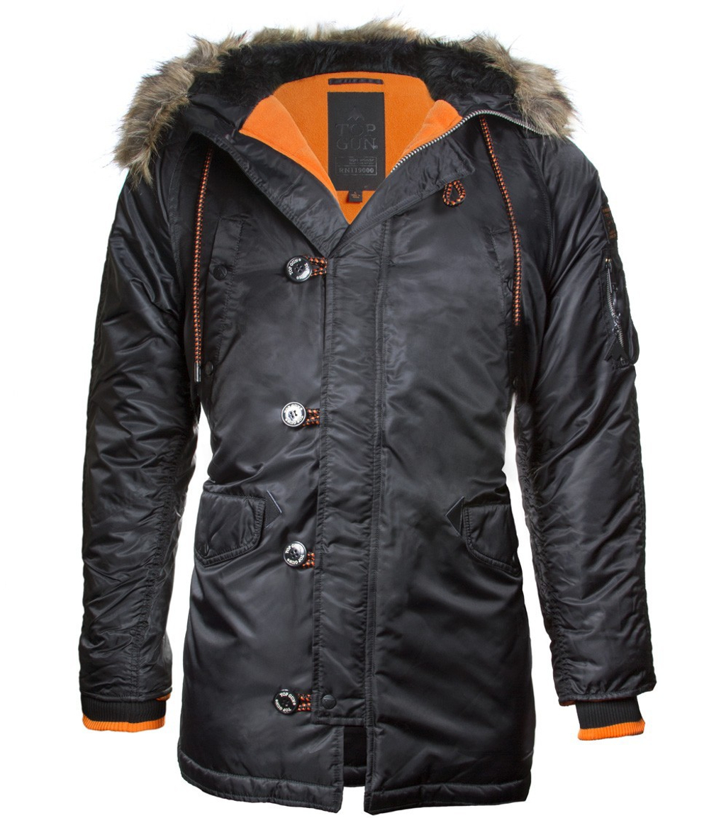 Куртка Аляска - Slim Fit N-3B Top Gun (черная - black)