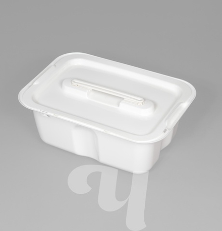 Ванночка для дезинфекции 1 л Белый закругленные края, 604-382