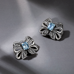 Серьги-банты с Топазами