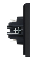 Выключатель проходной 2-кл. СП FORTE&PIANO 10А FP108 с индикацией черн. IEK FP-V22-1-10-1-K02