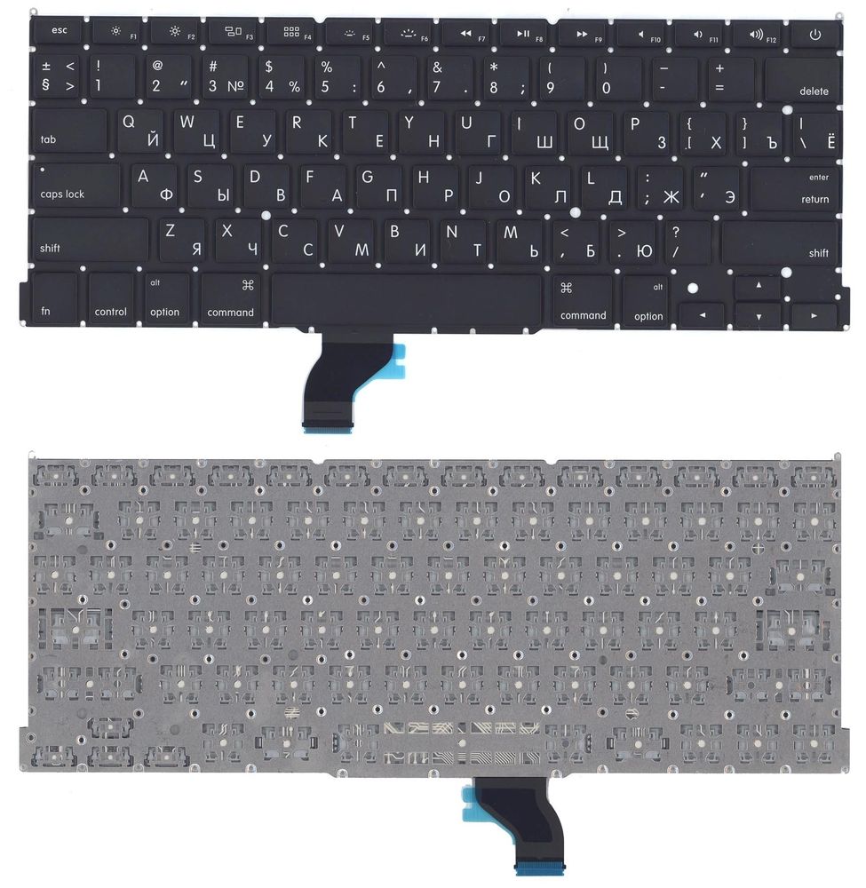 Клавиатура для ноутбука MacBook Pro 13&quot; Retina A1502 2013+ черная плоский Enter