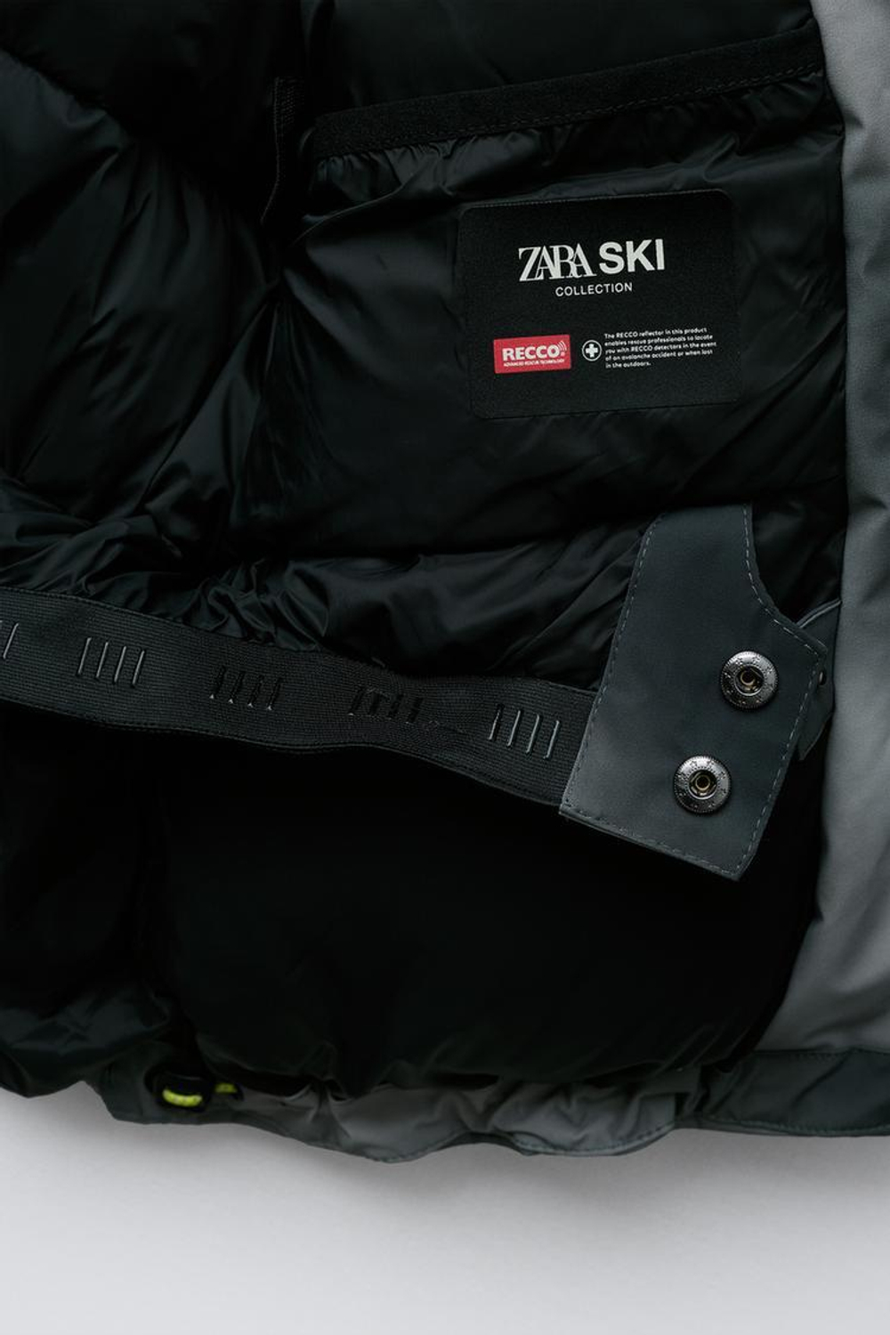 ZARA ВОДООТТАЛКИВАЮЩАЯ И ВЕТРОЗАЩИТНАЯ КУРТКА С ПРИНТОМ ТАЙ-ДАЙ - SKI COLLECTION, СЕРЫЙ