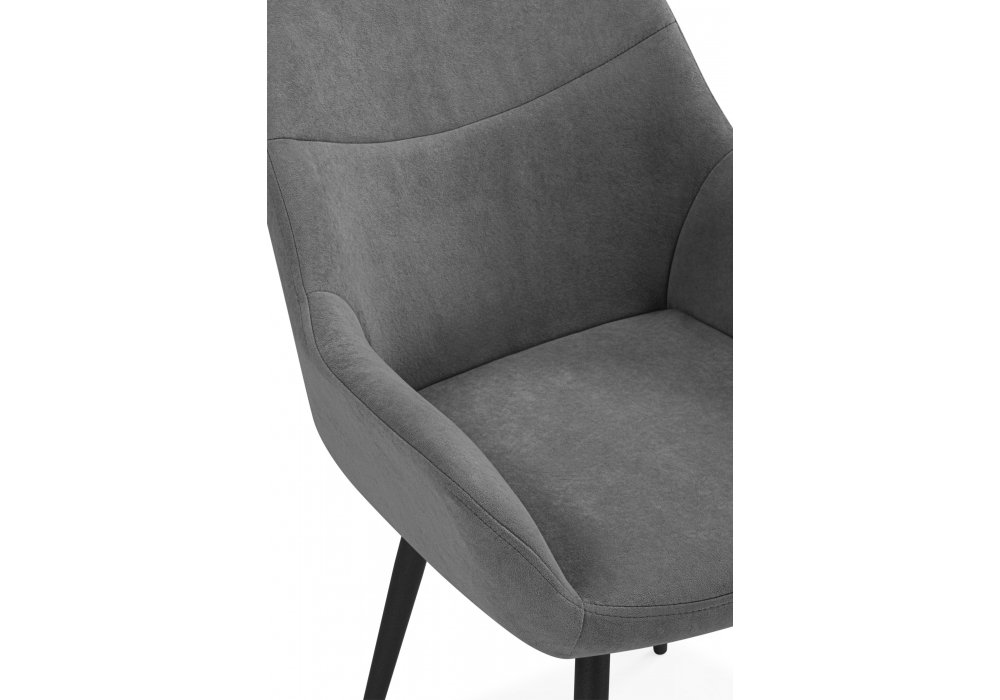 Стул на металлокаркасе Woodville Флюид темно-серый (zd 995), черный