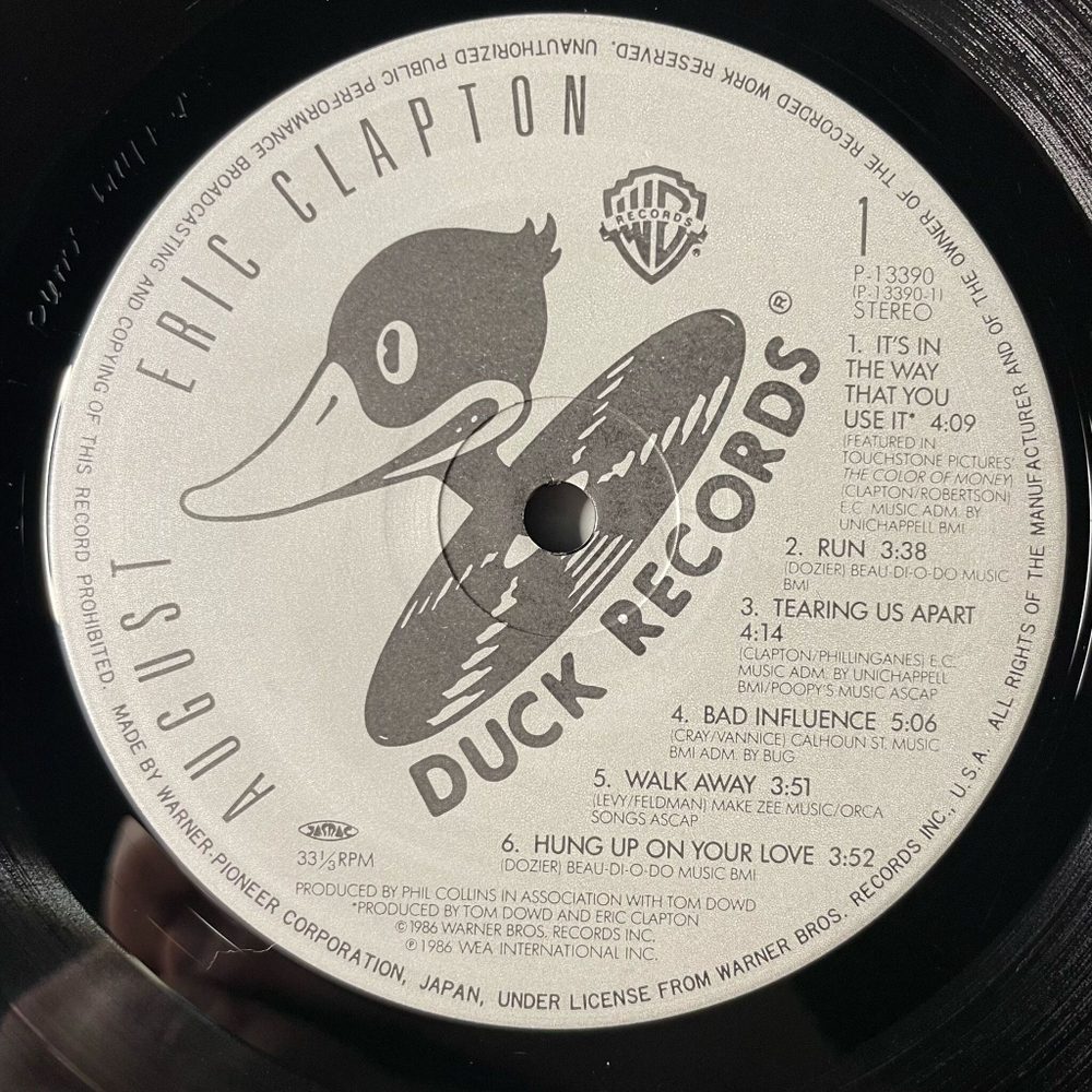 Винтажная виниловая пластинка LP Eric Clapton August (Japan 1986) (Obi) Take A Chance