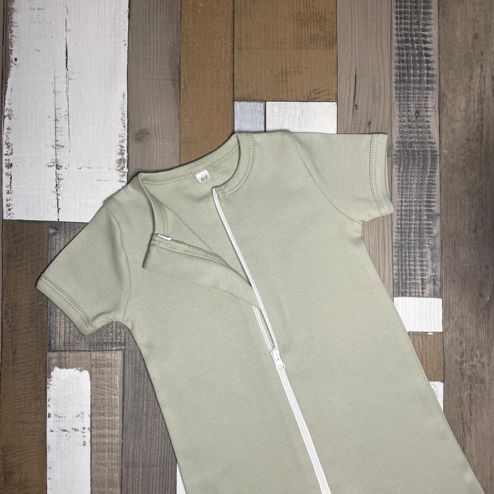 Полукомбинезон-песочник на молнии Шалфей RinaAmari