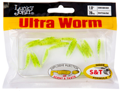 Слаги съедобные искусственные Lucky John ULTRAWORM 1 in (25 мм), цвет S15, 20шт.