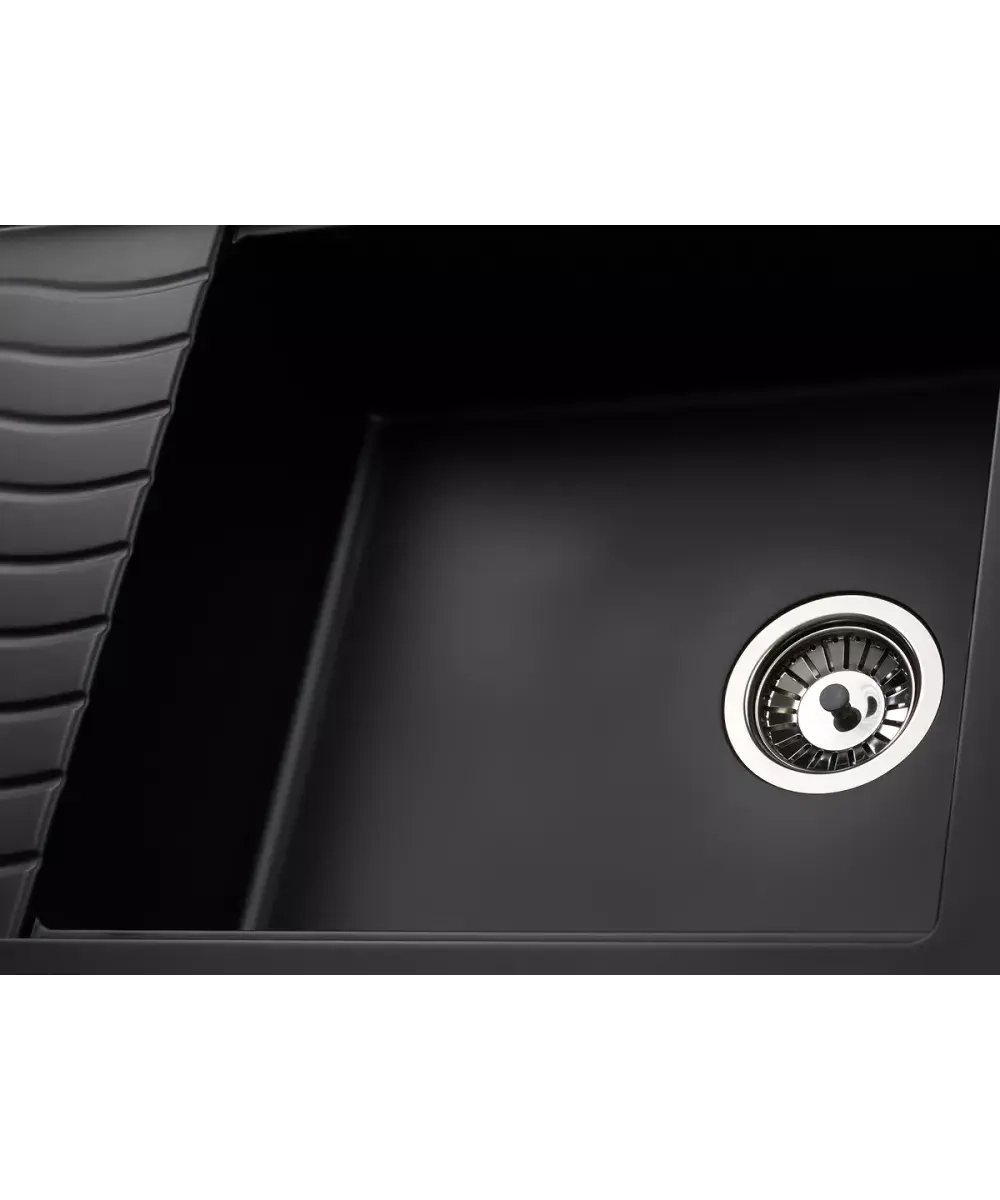 Кухонная мойка Kuppersberg MILA 1B1D BLACK METALLIC фото 3