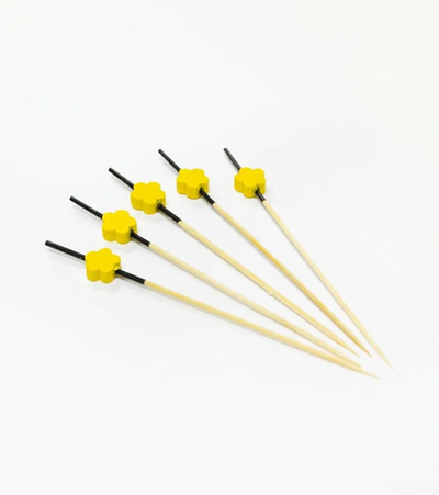 Пика "ЦВЕТОК" желтый 12см (100шт/15уп) 38971.01