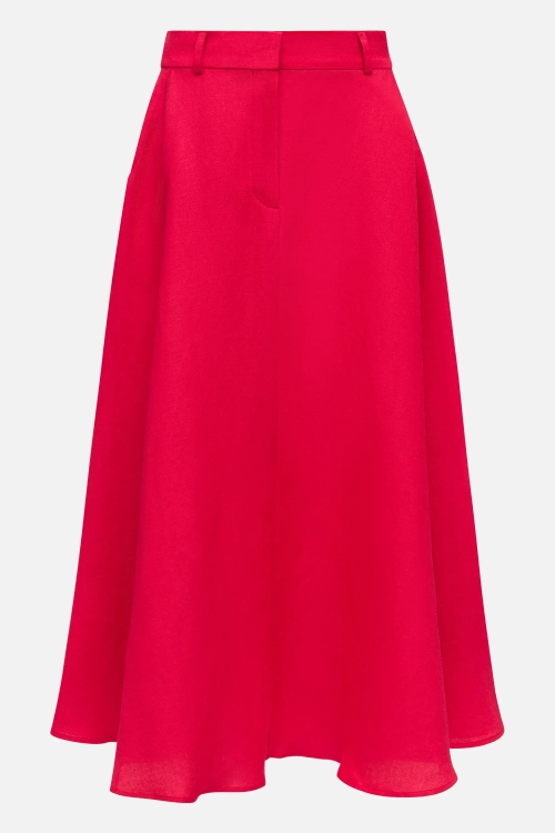 Льняная юбка А-силуэта