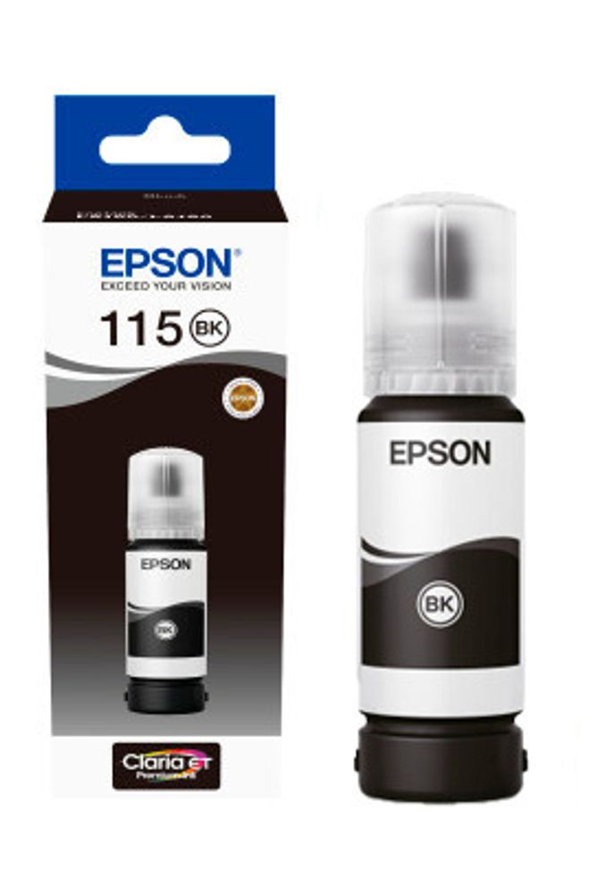 Контейнер с чернилами Epson EcoTank 115 (C13T07C14A) для L8160/8180 черный