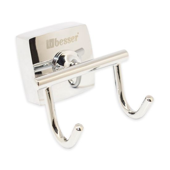 Крючок двойной Besser BS 8825 (6х6,5х6,5 см) из нержавеющей хромированной стали
