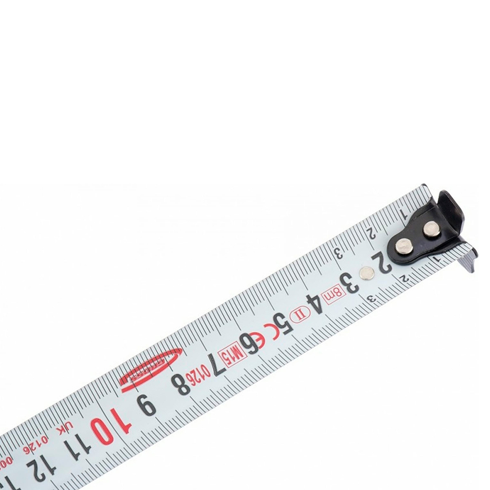 Рулетка Gross Doppelhaken, двухсторонняя шкала, с автостопом, обрезиненная, 8 м x 25 мм