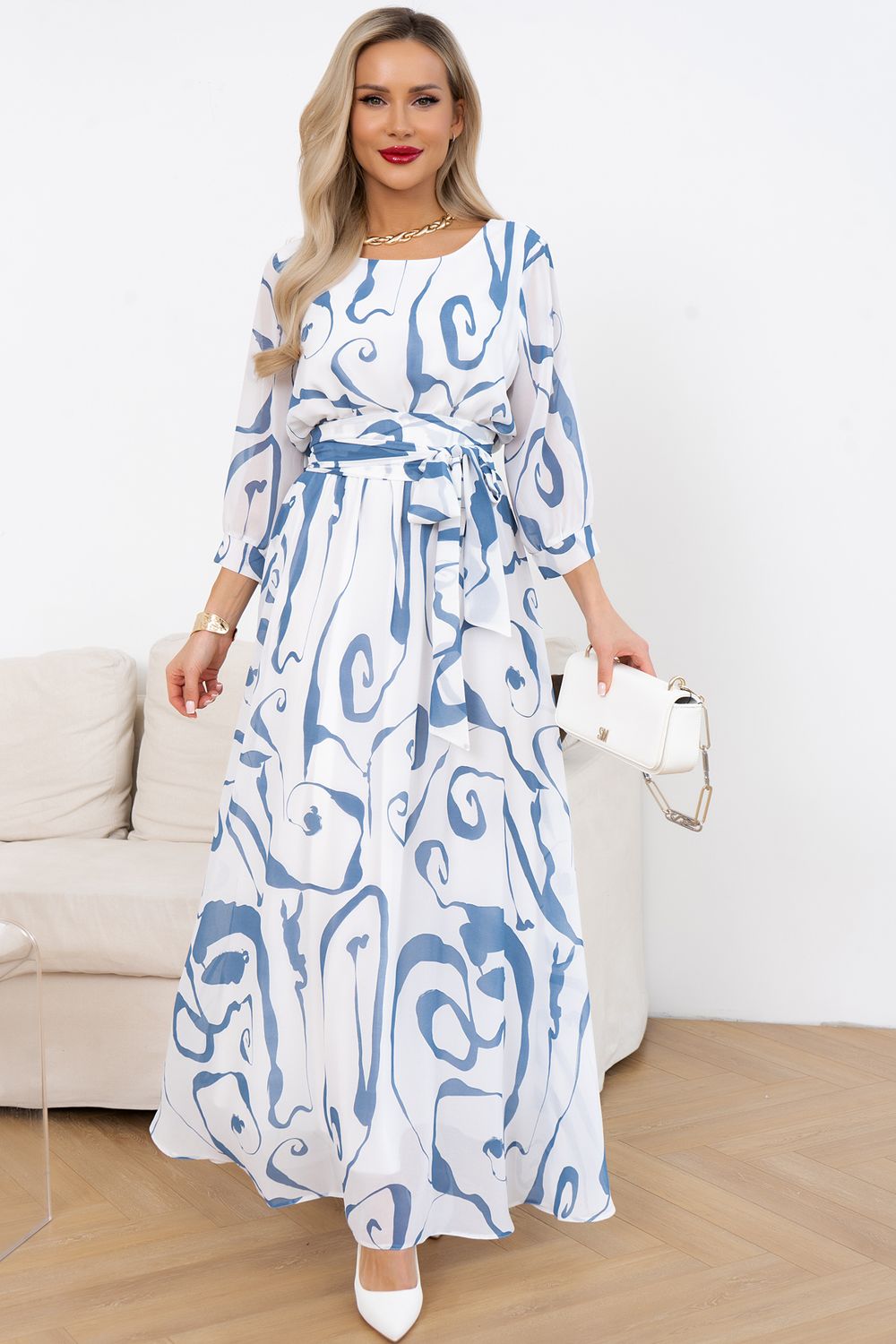 Платье Марго (белый/голубой) Р11-1245/4 Nikol