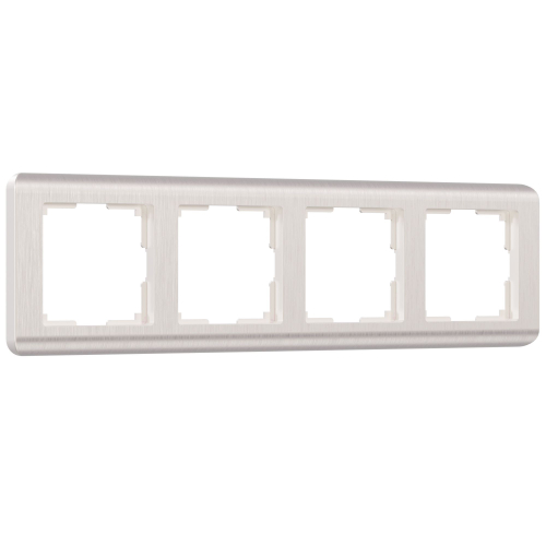 Рамка из поликарбоната на 4 поста Stream перламутровый W0042113