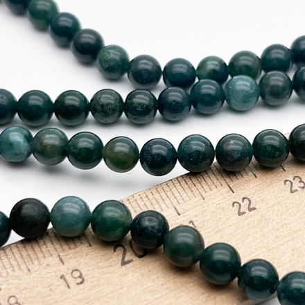 "Индийский агат" бусины (халцедон), диаметр около 6,5 мм, цена за 29-30 шт (1/2 нити)