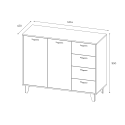 Комод Катрин-12, графит