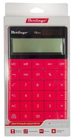 Калькулятор настольный Berlingo "Power TX", 12 разр., двойное питание, 165*105*13мм, темно-розовый