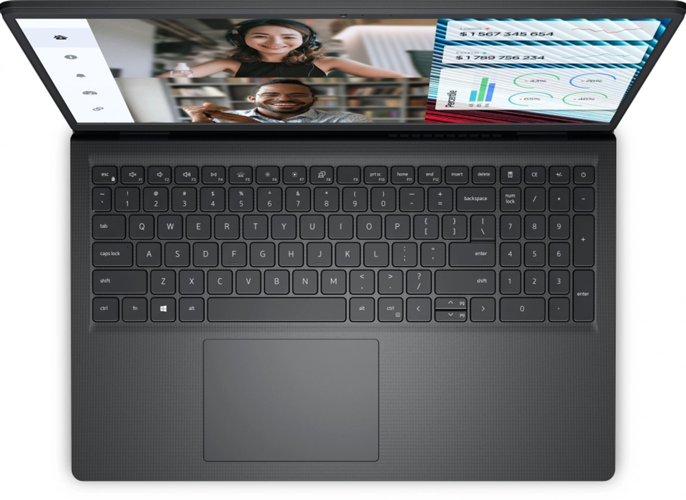 Ноутбук  Dell Vostro 3520 15.6 ", Core i5, 8 Гб RAM, 512 Гб SSD, Iris Xe Graphics, Черный