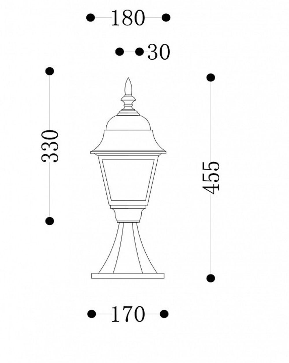 Наземный низкий светильник Maytoni Abbey Road O004FL-01B