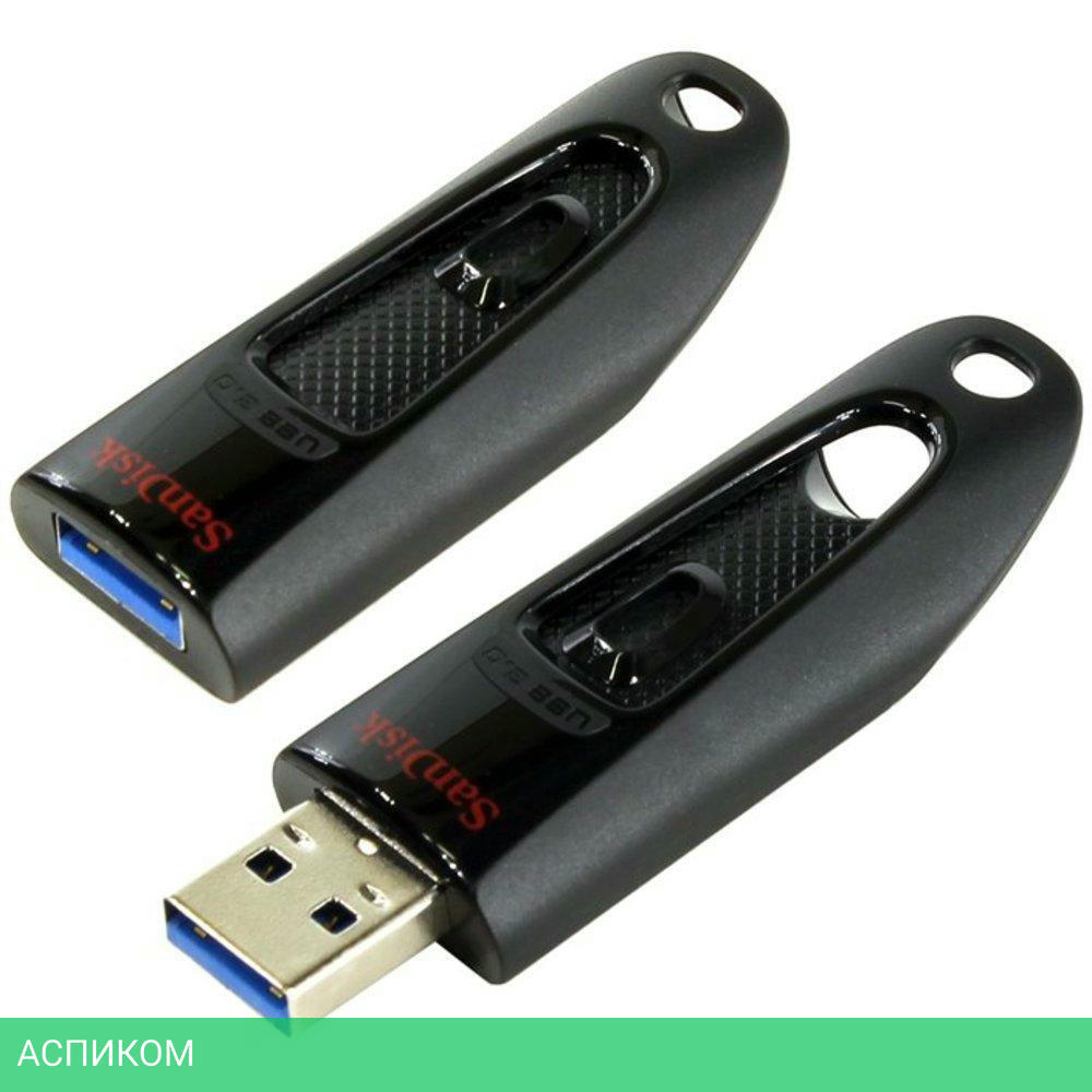 USB Flash-накопитель SanDisk Ultra USB 3.0 64GB Black (SDCZ48-064G-U46)