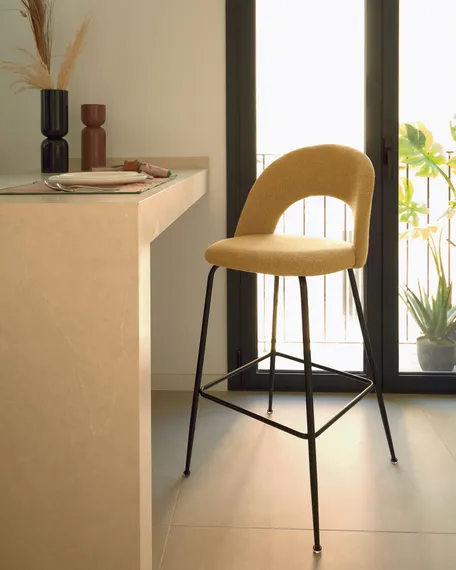 Полубарный стул Mahalia 63 см горчичный