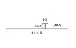 Плинтус алюминиевый для гипсокартона 111,5 мм ПЛ-141 серебро матовое 3000 мм