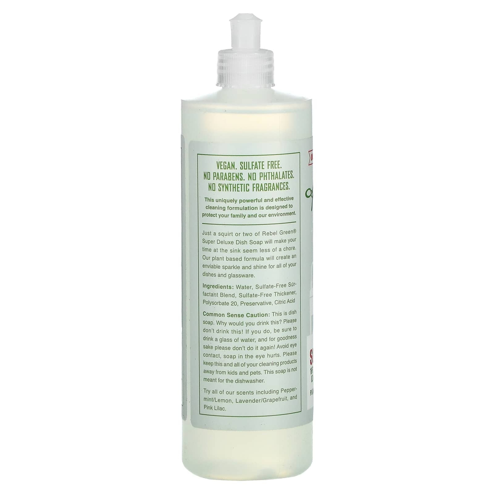 Rebel Green, Super Deluxe Dish Soap, без запаха, 473 мл (16 жидк. унц.)