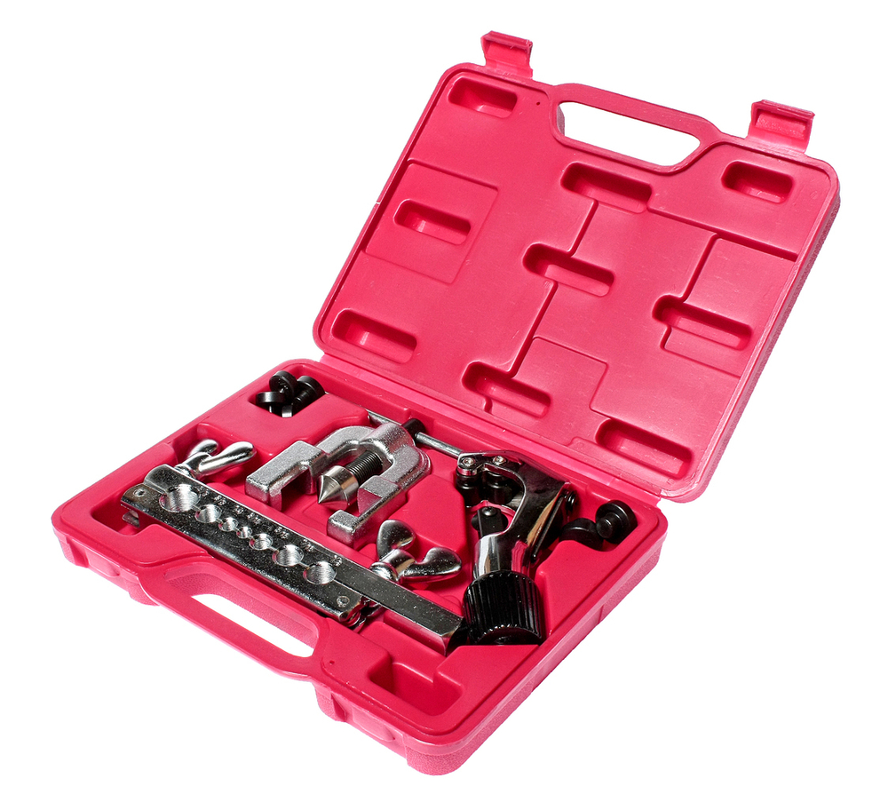 Набор инструментов для резки и развальцовки трубок дюймовые размеры 9 предметов в кейсе JTC