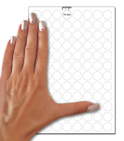 Белые виниловые наклейки для упаковки и маркировки Policomprint M3, 14 мм. 192 шт.