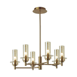 6554/6C CLASSI LN26 097 бронза/коньячный/металл/стекло Люстра потолочная E14 6*40W 220V MADONNA