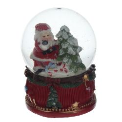 GAEM Фигурка декоративная "Дед Мороз/Снеговик" в стекл шаре, L6 W6 H8,5 см, 2в.