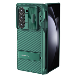 Усиленный чехол зеленого цвета (Dark Green) от Nillkin для Samsung Galaxy Z Fold 6 5G, серия CamShield Fold Case-Pen Holder Version (версия с подставкой и держателем для S Pen)