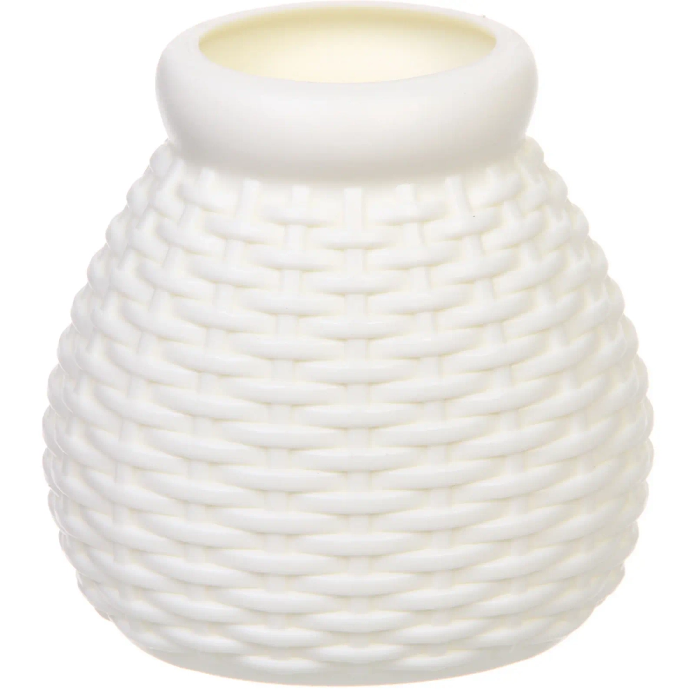 Ваза из пластика «Дениз» 9*7см цвет белый