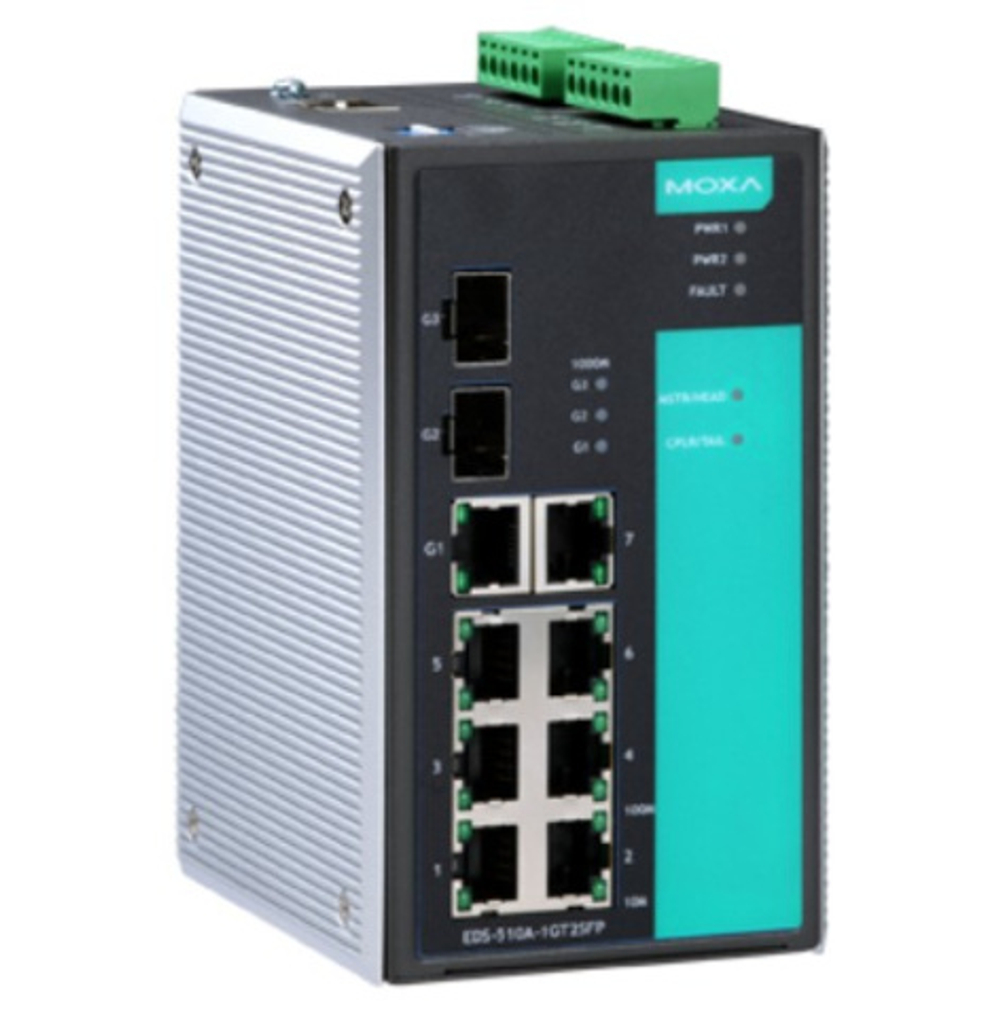 Коммутатор управляемый MOXA EDS-510A-1GT2SFP-T