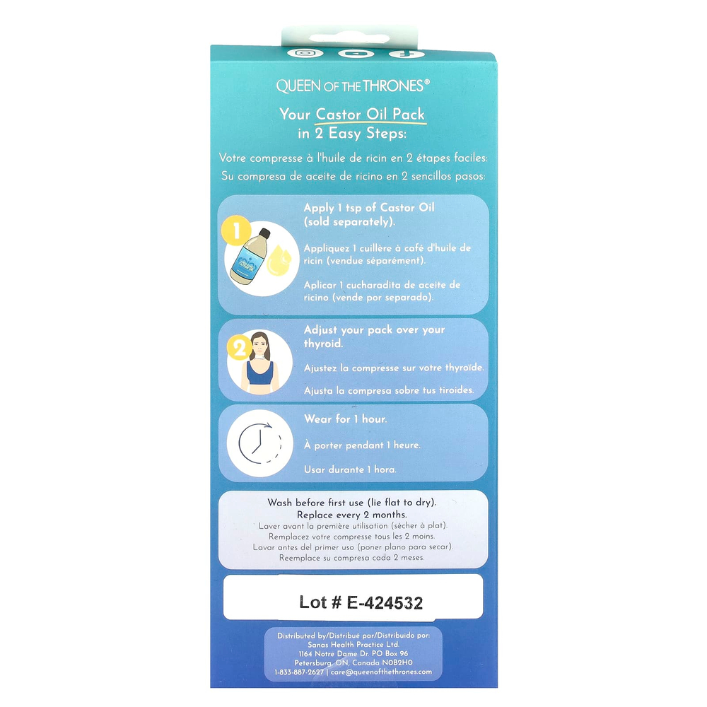 Queen of the Thrones, Пакет с касторовым маслом, для щитовидной железы, 1 шт.