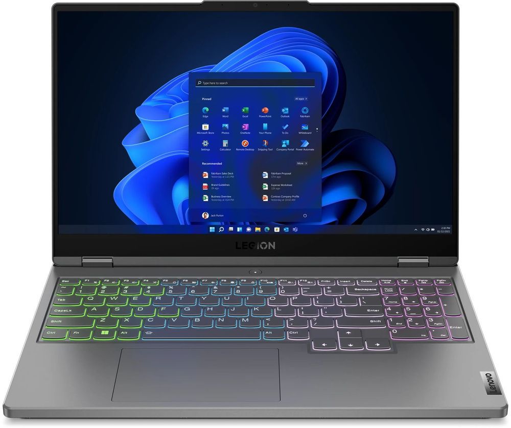 Ноутбук Lenovo Legion 5 Gen 7, 15.6&amp;quot; (1920x1080) IPS 165Гц/Intel Core i7-12700H/16ГБ DDR5/512ГБ SSD/GeForce RTX 3050 Ti 4ГБ/Windows 11 Home, серый [82RC000LRU]