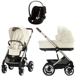 Коляска Cybex Talos S Lux TPE complete Cloud G Moon Black Plus 3 в 1 Seashell Beige с дождевиками
