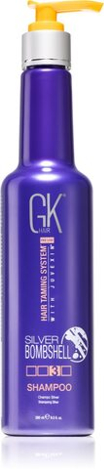 GK Hair Silver Bombshell - шампунь для светлых волос, шампунь, нейтрализующий красные тона /   280  ml  / GTIN 815401017546