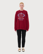 UNDERCOVER x BRIGITTE TANAKA СВИТШОТ БОРДОВЫЙ SUPER YOGA